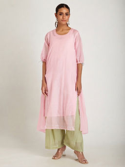 SAMAK By Marziamehdi - Pink Rosy Gleam Kurta with Palazzo