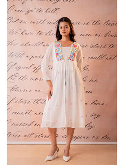 Juniper - Cotton Bloom Embroidered Dress with Inner