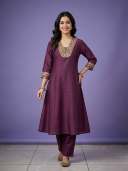 SPAN - Women Italian Purple Kurta