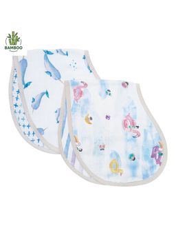 Masilo - 100% Bamboo muslin Feeding Burpcloths,super soft Newborn Pack of 2-Pool (0-12 Months)