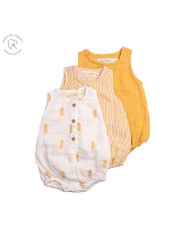 Masilo - Organic Muslin Baby Romper - Pineapple Bliss