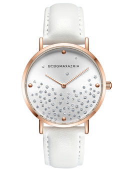 BCBGMAXAZRIA - MAXAZRIA Quartz Cubic Zircona Silver Round Dial Women's Watch - BG50669005