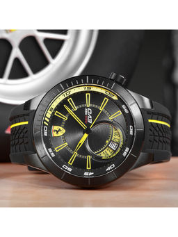 Scuderia Ferrari - Black Dial Round Analog Watch-0830340