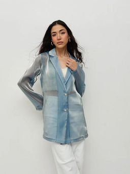 HOUSE OF S - Women Blue Polyester Blazer
