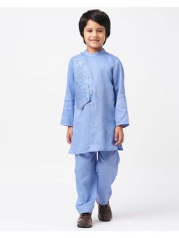 Lil Drama - Bollywood Tadka Blue Kurta Pant For Boys (Set of 2)