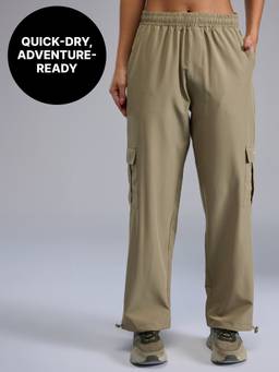 Kica - High Waist Cargo Pants In Quick Dry Performance Fabric KIC512 Olive