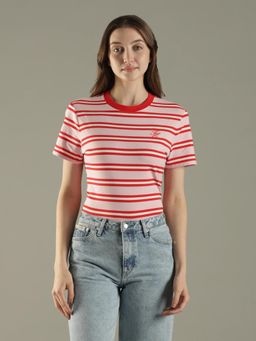 Tommy Hilfiger - Pink Stripes Crew Neck T-Shirt
