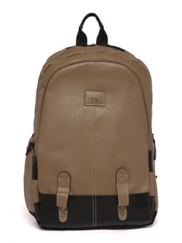 Stamp - Leather Beige Vegan Leather Backpack