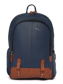 Stamp - Leather Blue Vegan Leather Backpack