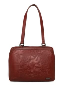 Stamp - Leather Cherry Color Handbag