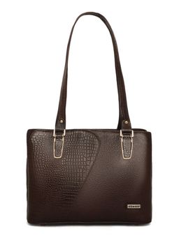 Stamp - Leather Brown Color Handbag