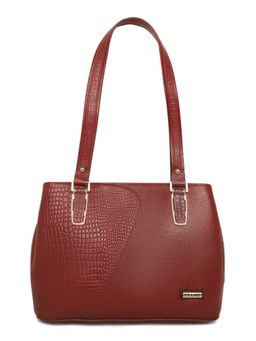 Stamp - Leather Cherry Color Handbag