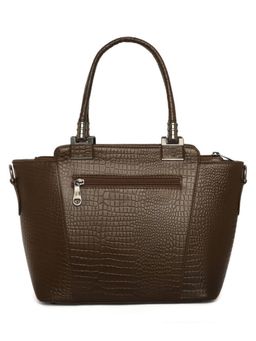 Stamp - Leather Chiku Color Handbag