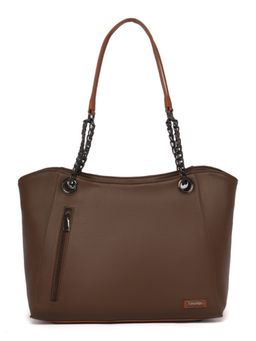 Stamp - Womens Rust Vegan Leather Handbag with Detachable Strap