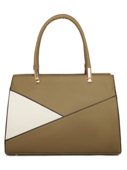 Stamp - Leather Green Color Handbag with Detachable Strap