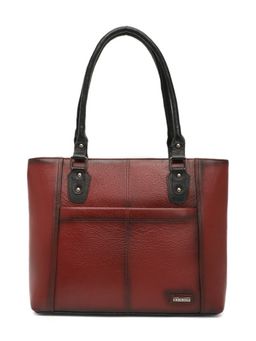 Stamp - Leather Cherry Color Handbag