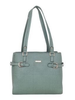 Stamp - Leather Steel Blue Color Handbag