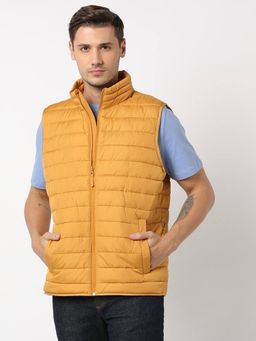 GAP - Men Mustard Polyester Puffer Jacket