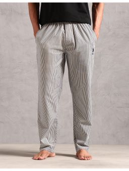 U.S. POLO ASSN. - Men's Pure Cotton Striped LP004 Blue Lounge Pants