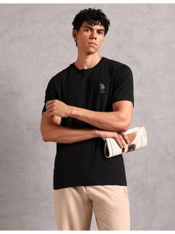 U.S. POLO ASSN. - Men's Comfort Fit Pure Cotton OEE12 Black Lounge T-Shirt
