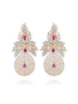 TIZORA - Fancy Evening Faux Diamond Earrings