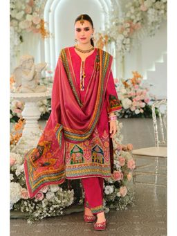 Autumnlane - Sarvada Crimson Full Work Kurta with Pant & Dupatta