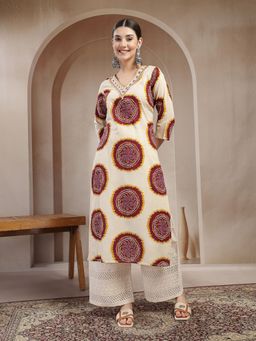 Stylum - Women's Bandhej Printed Cotton Straight Kurta