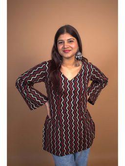 Tanoti - Black Anisa Short Cotton Kurti