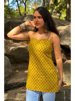 Tanoti - Yellow Maitri Short Cotton Kurti