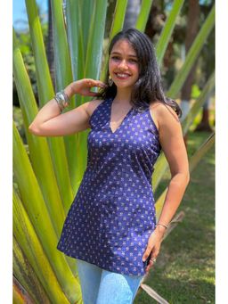 Tanoti - Blue Yara Short Cotton Kurti
