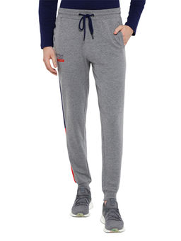 AM SWAN - Premium Cotton Solid Joggers In Grey