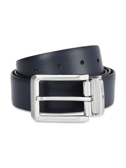 Tommy Hilfiger - Gakona Mens Leather Reversible Belt Small Size Navy + Cognac (8903496145410)