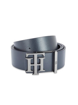 Tommy Hilfiger - Saturn Reversible Mens Leather Belt Solid Navy-navy