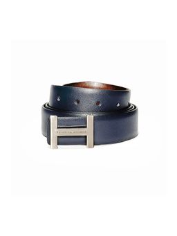 Tommy Hilfiger - Cristobal Plus Reversible Mens Leather Belt Solid Navy Brown Large 8903496146387