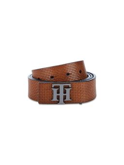 Tommy Hilfiger - Johan Plus Mens Leather Belt Textured Large Tan