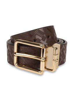 Tommy Hilfiger - Teo Mens Leather Reversible Belt S - 80CM Laser Brown/Navy 8903496175417