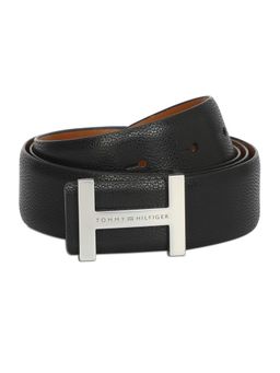 Tommy Hilfiger - Broderick Reversible Mens Leather Belt Textured Black-Tan