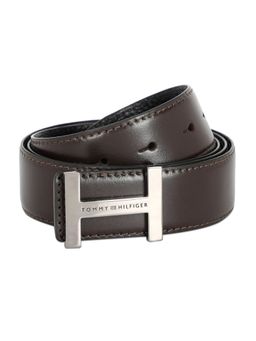 Tommy Hilfiger - Craven Mens Leather Reversible Belt Solid Brown & Black