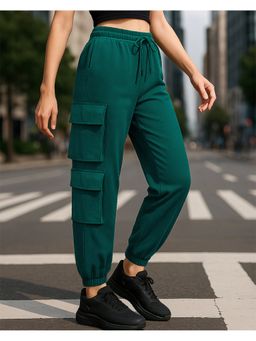 Bewakoof - Women's Green Oversized Cargo Joggers