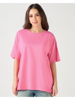 Bewakoof - Heavy Duty 1.0 Women's Pink Oversized T-shirt