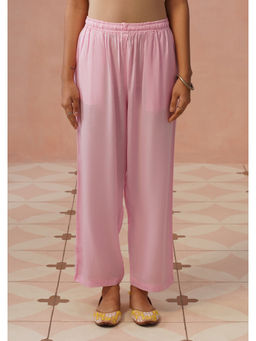House of Chikankari - Modal Solid Women's Pink Pant