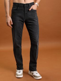 HIGHLANDER - Men Grey Cotton Blend Solid Skinny Jeans