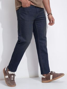 HIGHLANDER - Men Blue Cotton Blend Solid Tapered Jeans