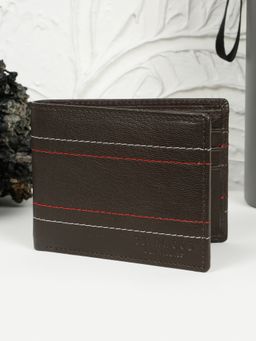 Teakwood - Men'S Dark Brown Leather Two-Fold Wallet