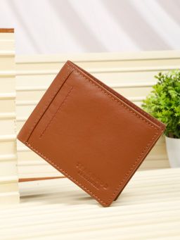 Teakwood - Men’S Classic Two-Fold Tan Leather Wallet