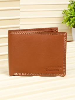 Teakwood - Men’S Classic Bifold Tan Leather Wallet