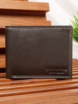 Teakwood - Men’S Classic Bifold Dark Brown Leather Wallet