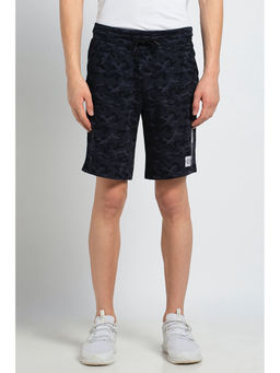Van Heusen Innerwear - Men Drawstring Waist & Camo Print Knit Shorts - Black