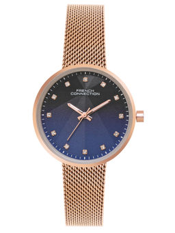 French Connection - Women's Blue Dial Analog Watch- FCN067RGM (M)