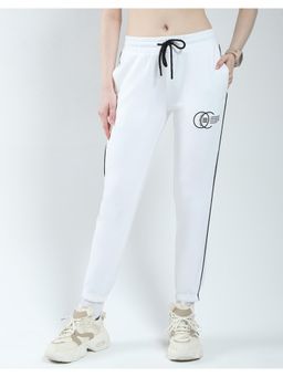 Rock.it - Womens White Solid Regular Fit Joggers